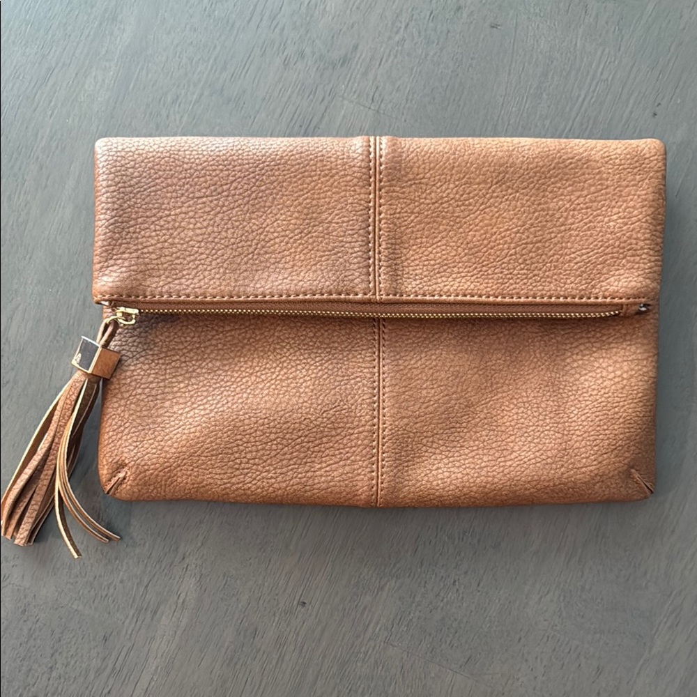 Elegant Brown Leather Clutch